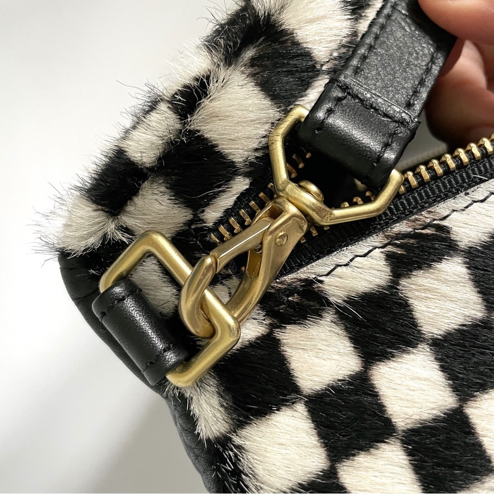 PRIMECUT BUM BAG Checkered Cowhide NWT - Picture 5 of 8
